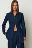 LONG SLEEVE DENIM SHIRT DARK BLUE