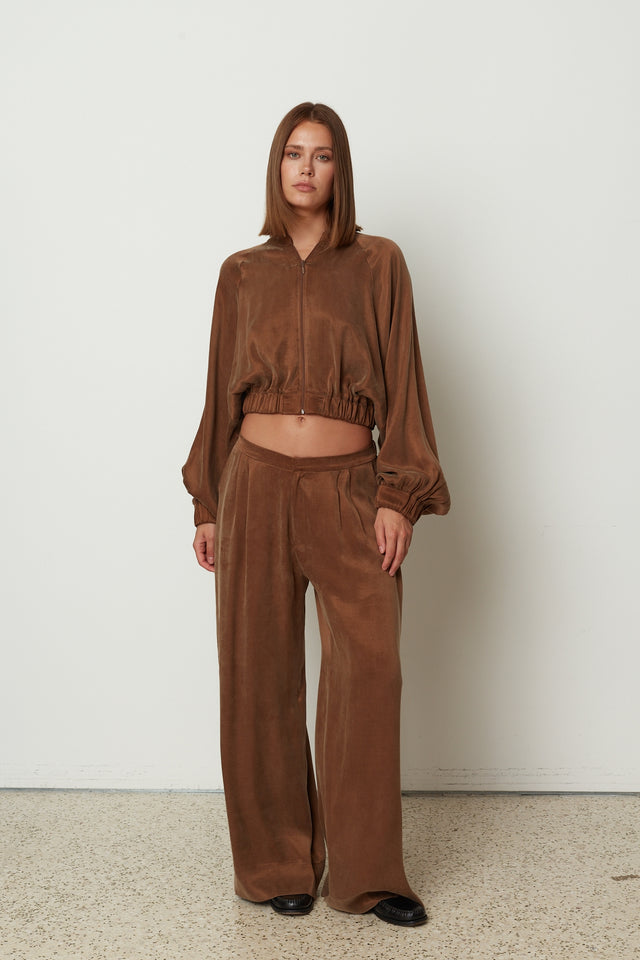 ICON BOMBER JACKET CHOCOLATE