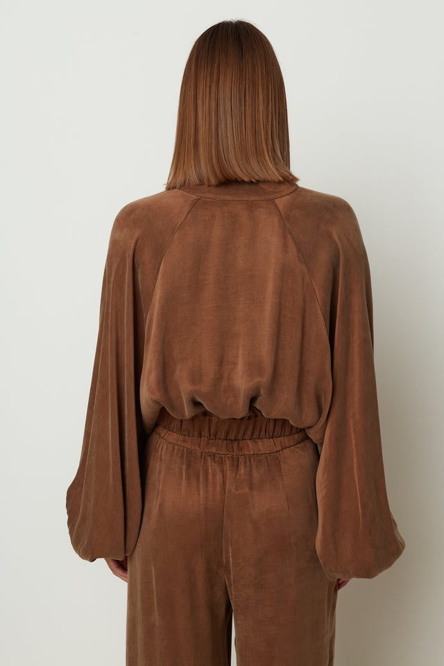 ICON BOMBER JACKET CHOCOLATE