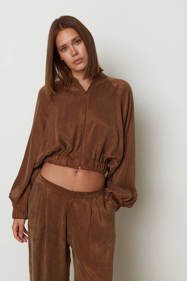 ICON BOMBER JACKET CHOCOLATE