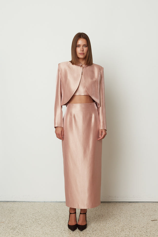AURA STRAIGHT SKIRT NUDE