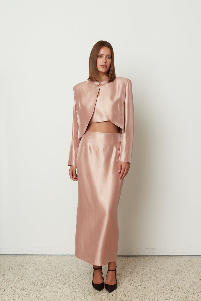 AURA STRAIGHT SKIRT NUDE