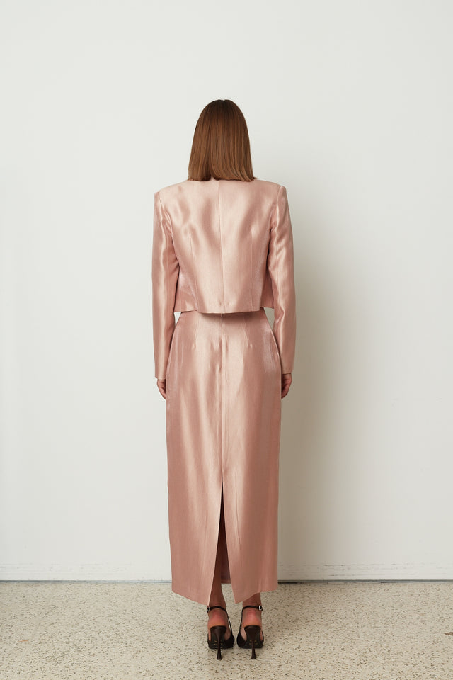 AURA STRAIGHT SKIRT NUDE