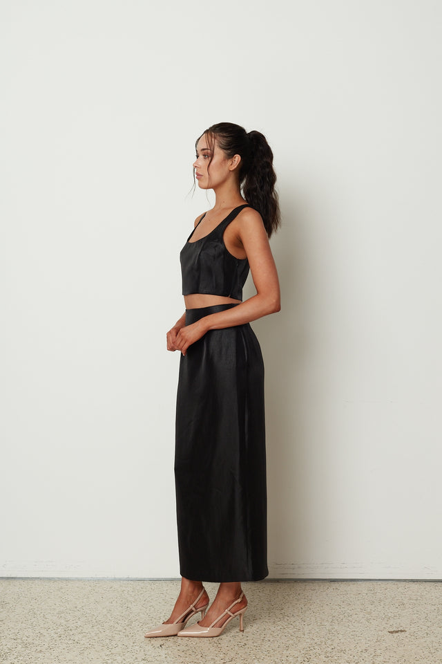 AURA STRAIGHT SKIRT BLACK