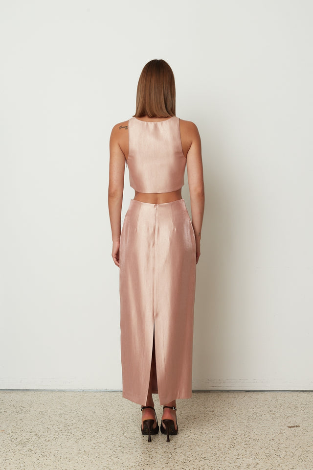 AURA STRAIGHT SKIRT NUDE