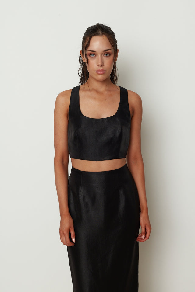 AURA CROP TOP BLACK