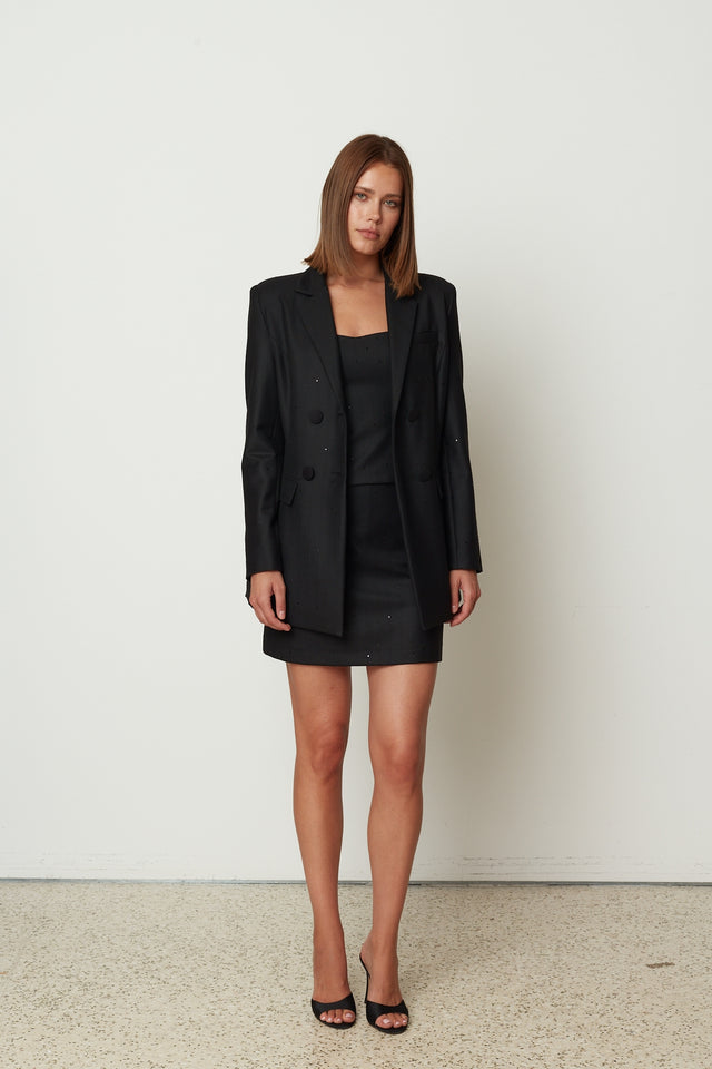 GLIMMER SKIRT BLACK
