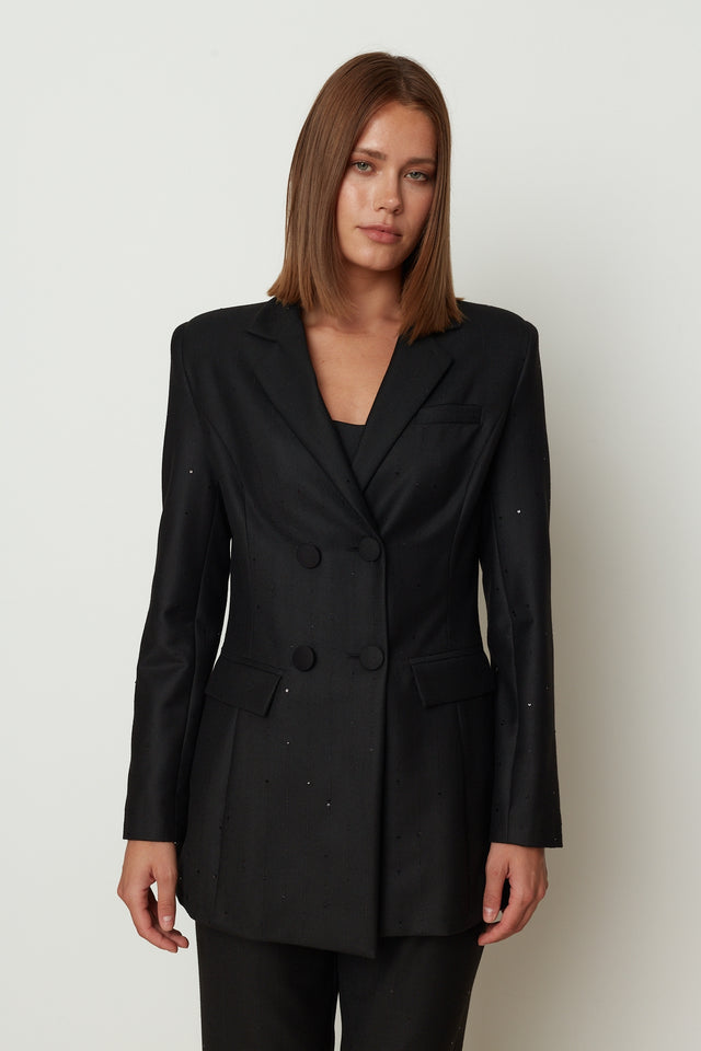 GLIMMER BLAZER BLACK