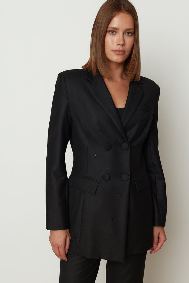 GLIMMER BLAZER BLACK