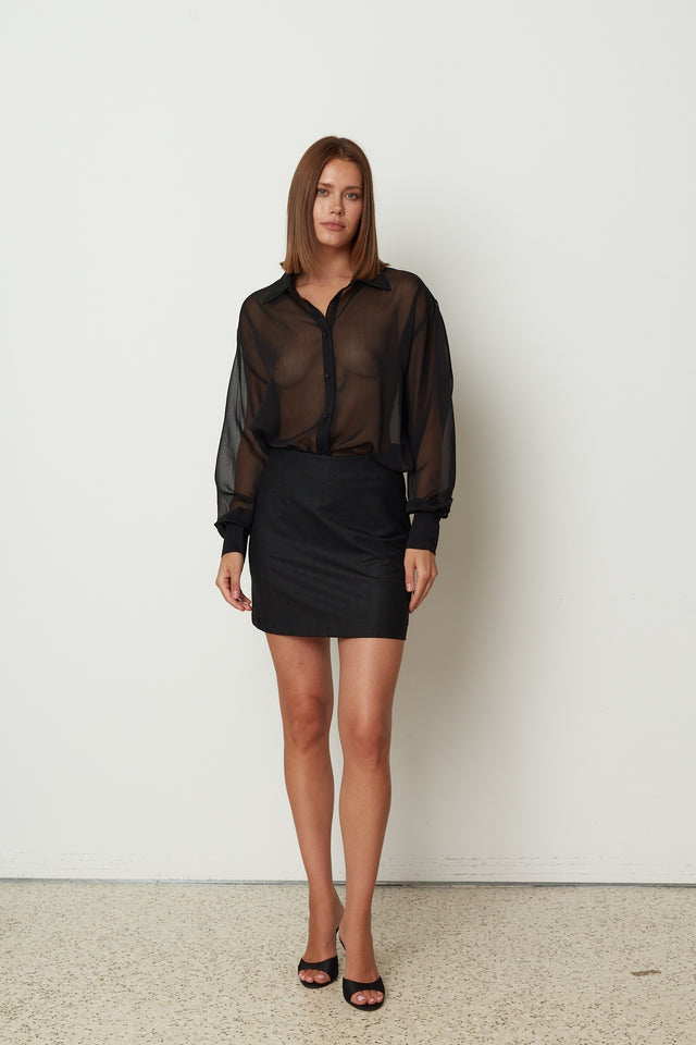 GLIMMER SKIRT BLACK