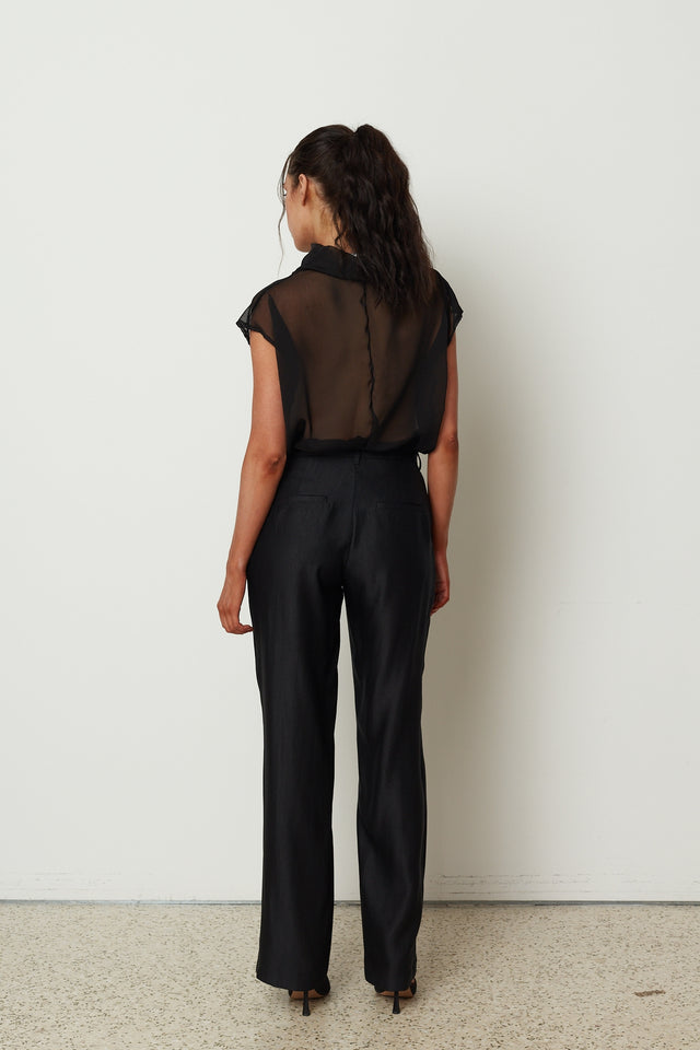 ELEGANT HIGH WAIST PANTS BLACK