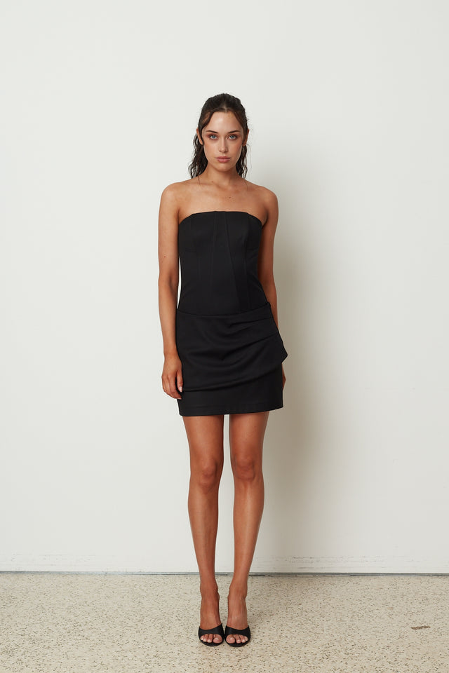 BLACK BOLD MINI DRESS
