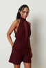 POWER HALTER BLOUSE BORDEAUX