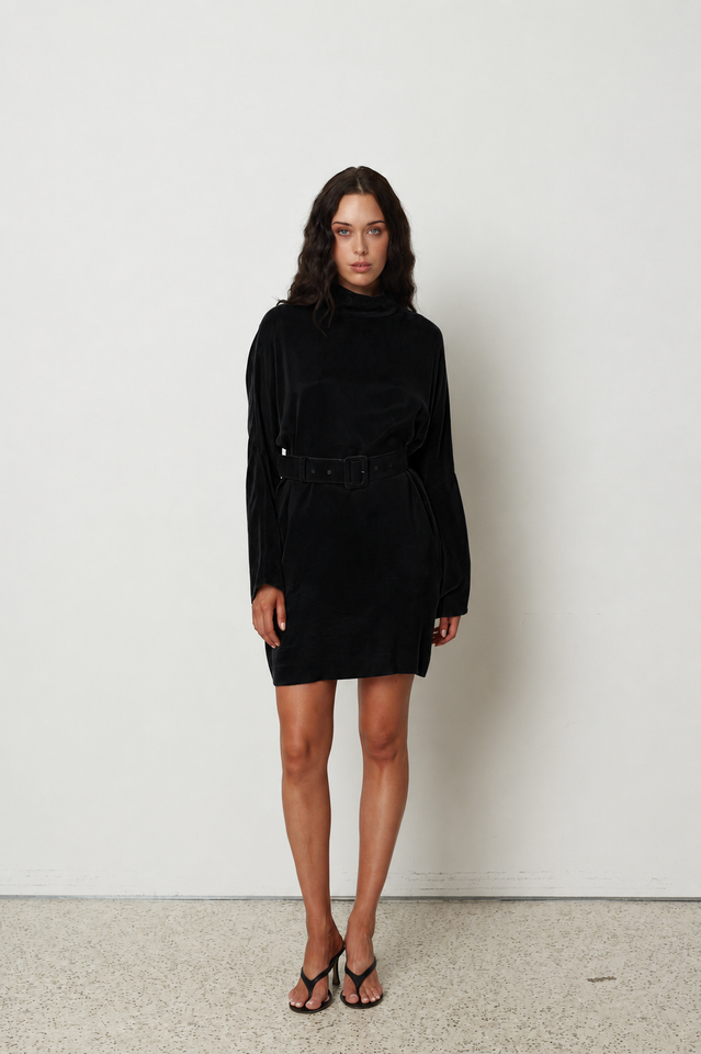 ICON MOCK DRESS BLACK