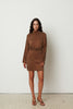 ICON MOCK DRESS BROWN