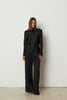 SLEEK DRAPING BLOUSE BLACK