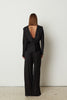 SLEEK DRAPING BLOUSE BLACK