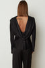 SLEEK DRAPING BLOUSE BLACK