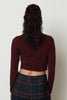 CROSSOVER DRAPED TOP BORDEAUX