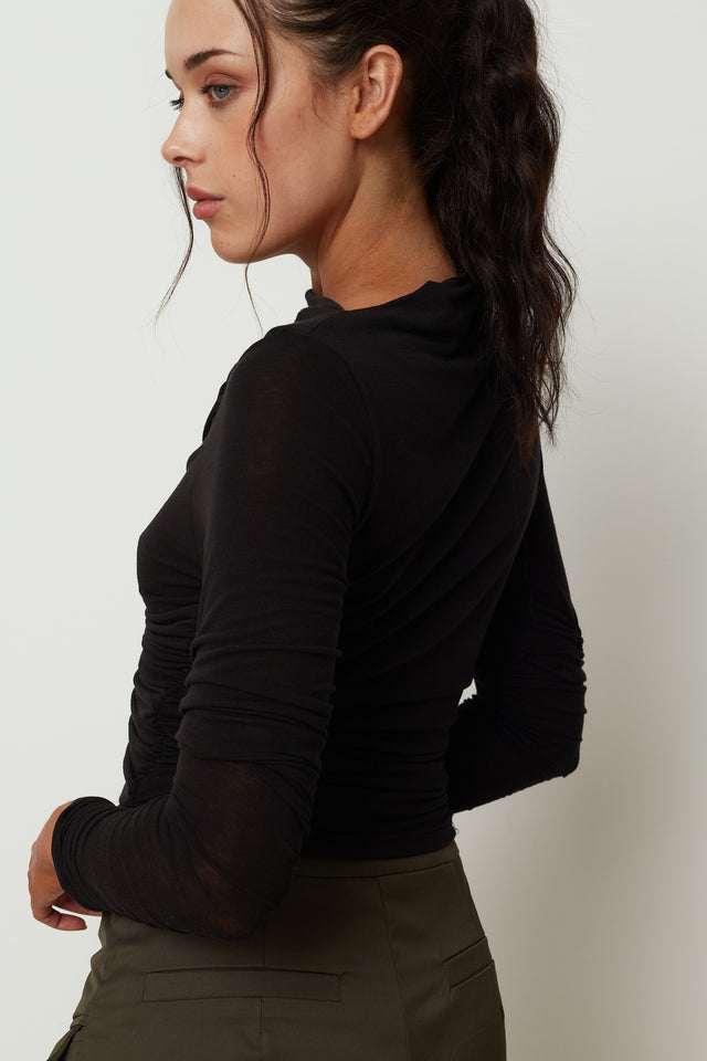 SOFT TOUCH BLOUSE BLACK