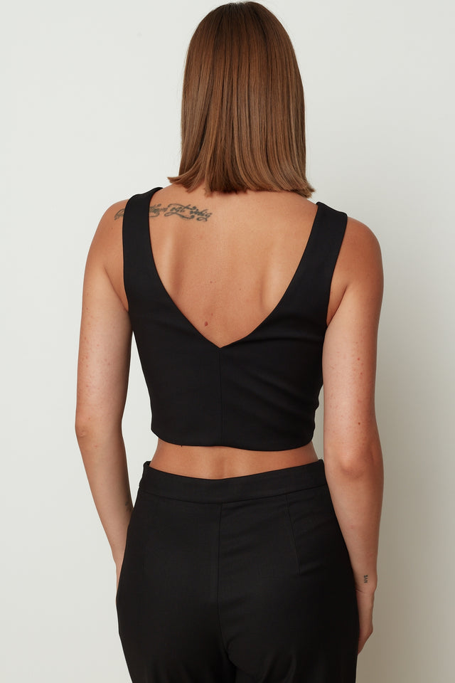 BOLD CROP TOP BLACK