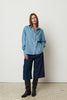 DENIM ZIP CULOTTES DARK BLUE