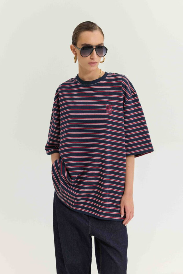 SAHARA STRIPES T-SHIRT BLUE