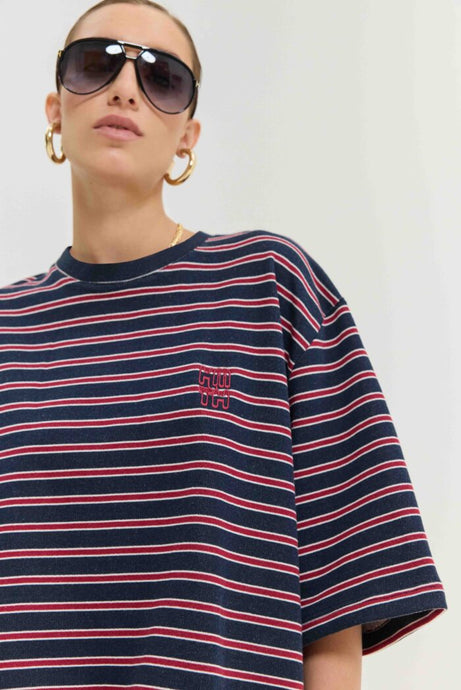 SAHARA STRIPES T-SHIRT BLUE