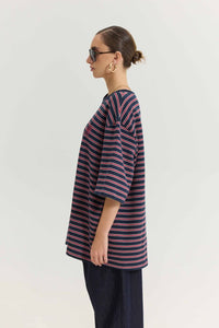 SAHARA STRIPES T-SHIRT BLUE