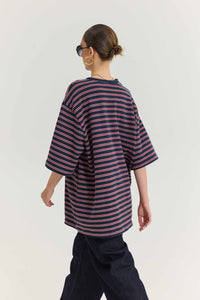 SAHARA STRIPES T-SHIRT BLUE