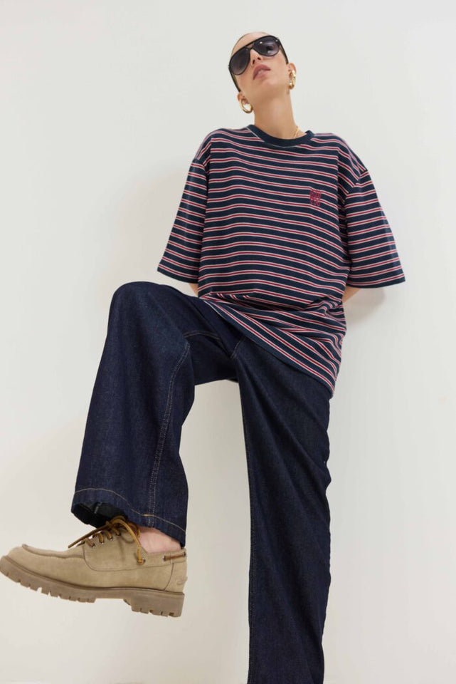 SAHARA STRIPES T-SHIRT BLUE