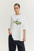 CHEETAH T-SHIRT RETRO CAR OFF-WHITE