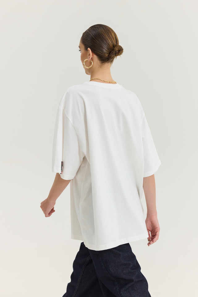 CHEETAH T-SHIRT RETRO CAR OFF-WHITE