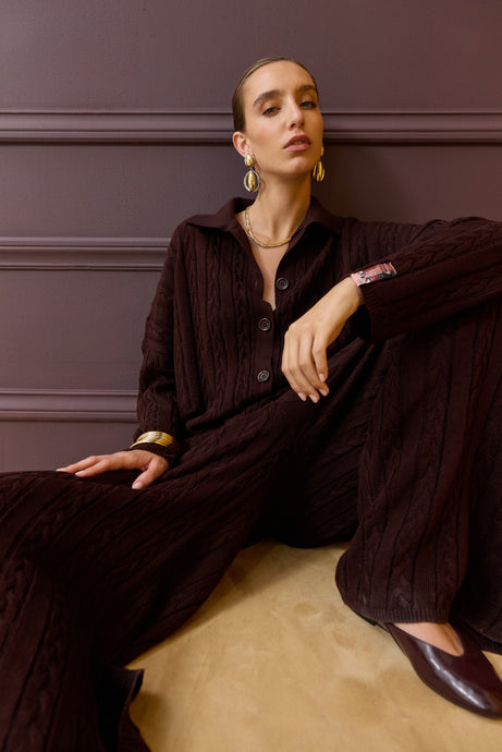 OLIVIA CARDIGAN BROWN