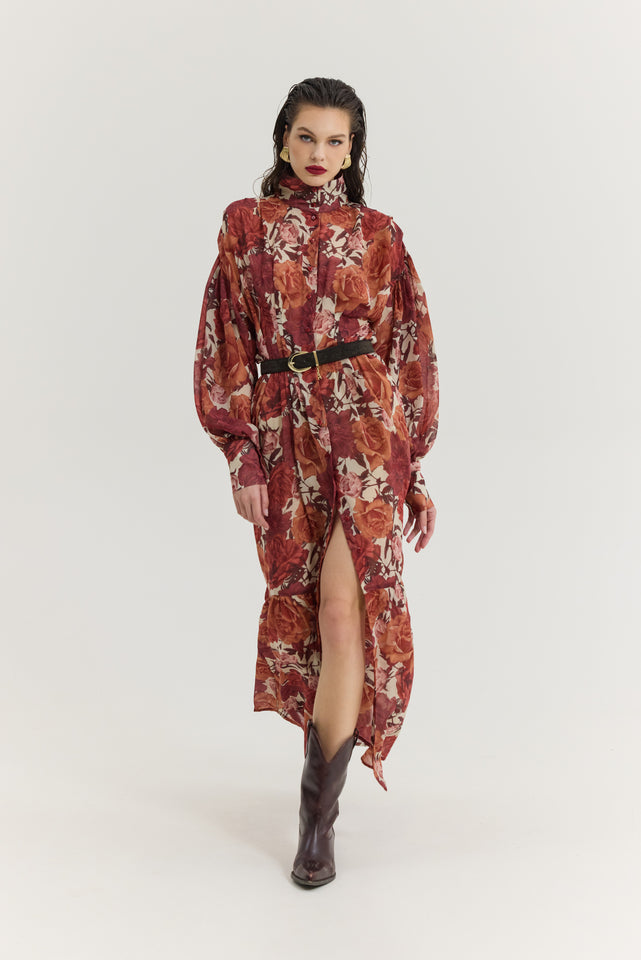 BRAMBLE DRESS RUST