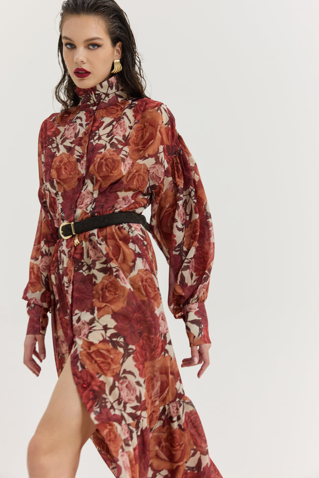 BRAMBLE DRESS RUST