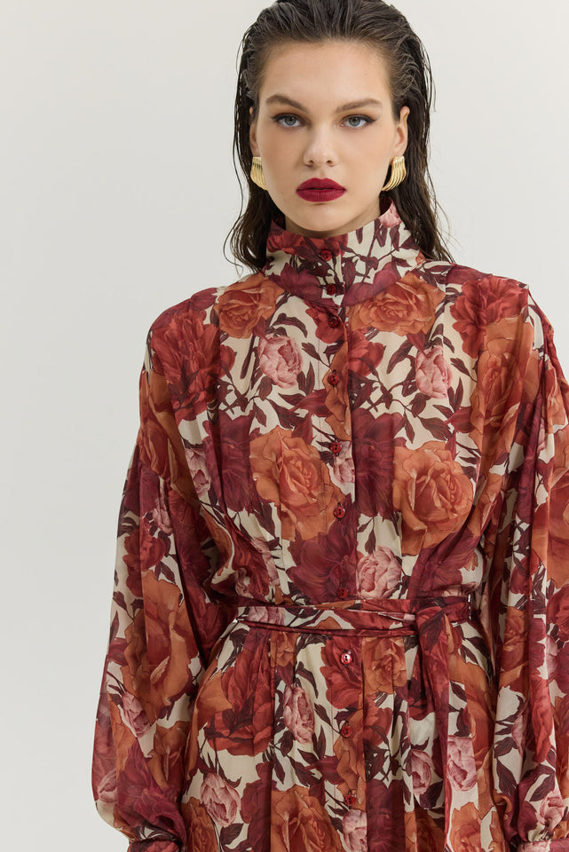 BRAMBLE DRESS RUST