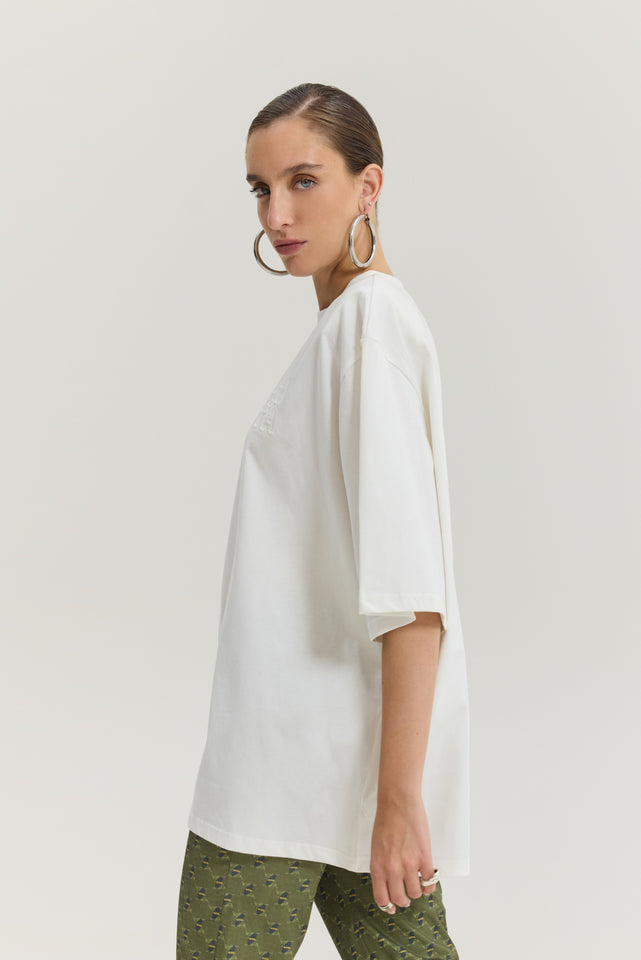 SAHARA FLOWER T-SHIRT ECRU