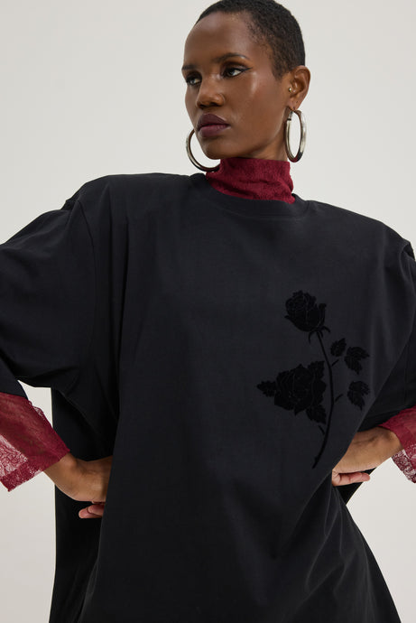 SAHARA FLOWER T-SHIRT BLACK