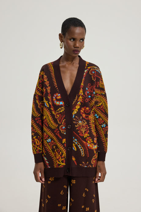 WHISKEY SOUR CARDIGAN BORDEAUX