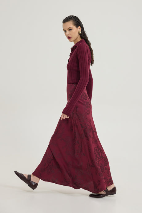 ROSEMARY SKIRT BORDEAUX