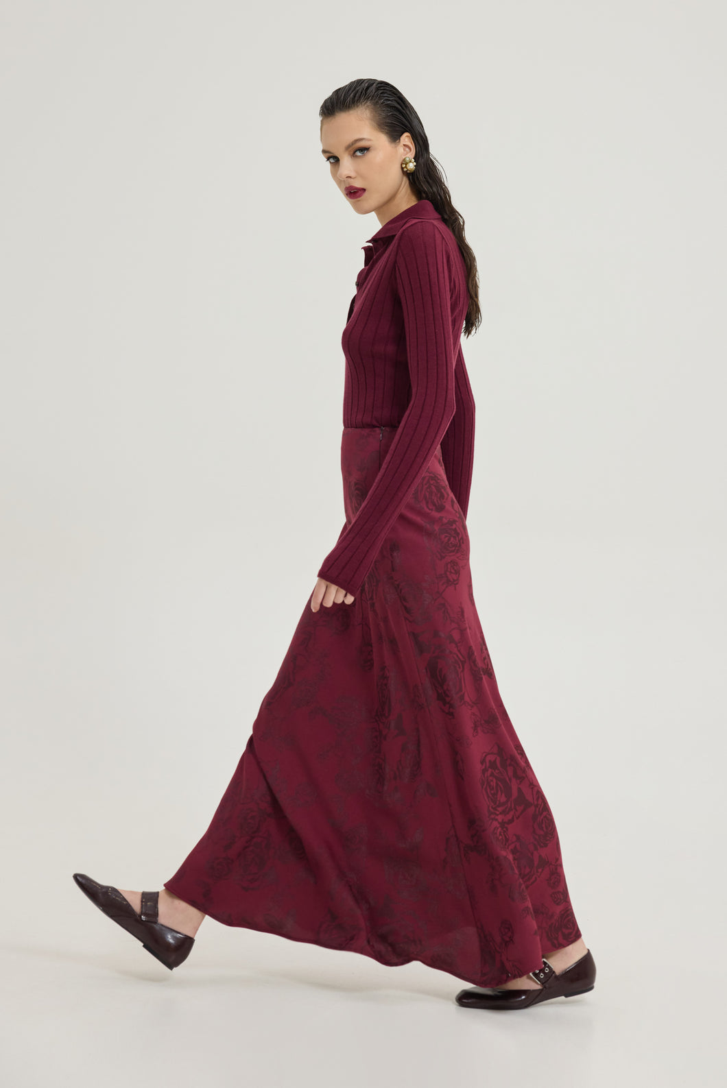 ROSEMARY SKIRT BORDEAUX