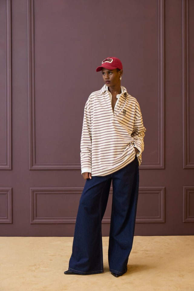 SIDECAR SWEATSHIRT GREY BORDEAUX