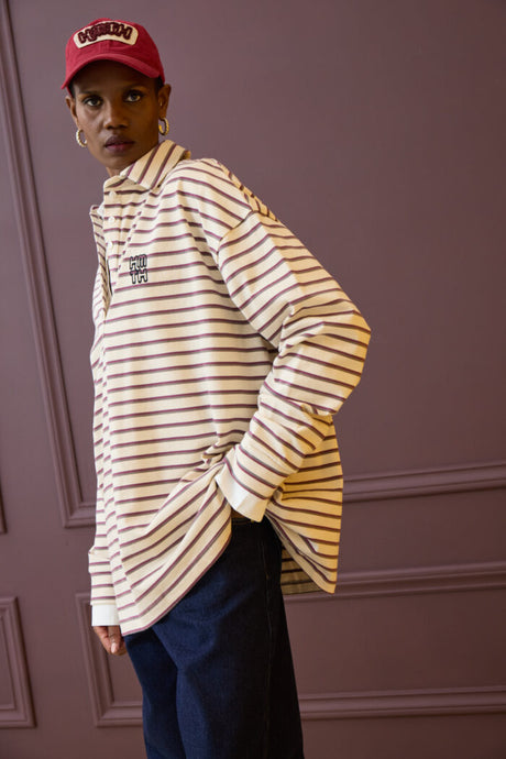 SIDECAR SWEATSHIRT GREY BORDEAUX