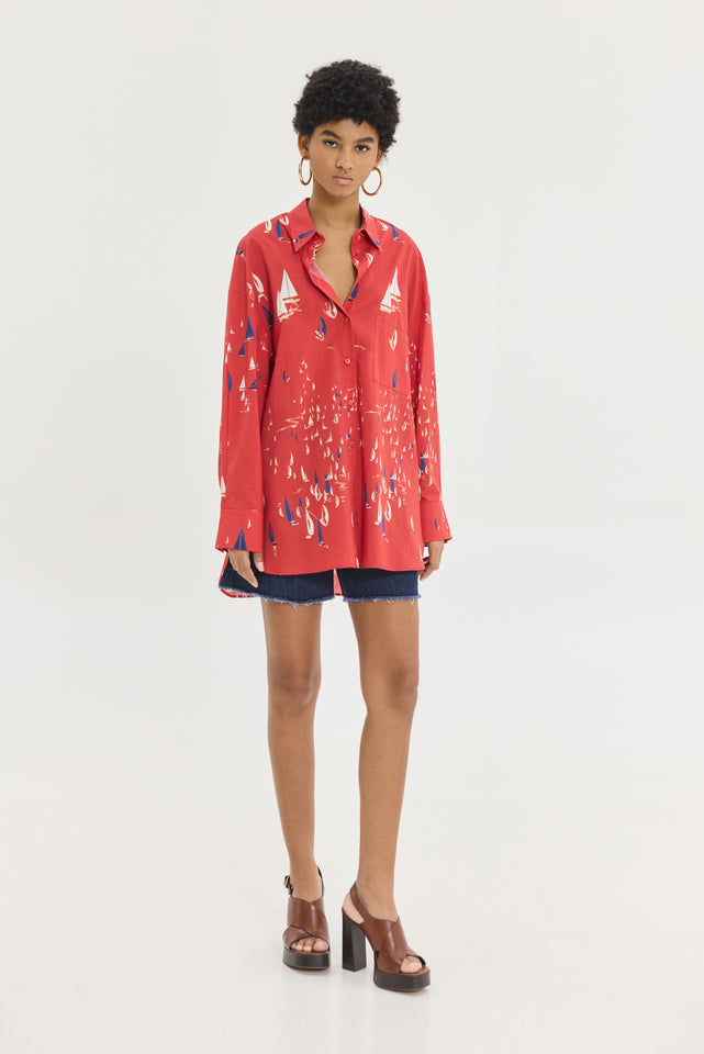 LORA SHIRT RED