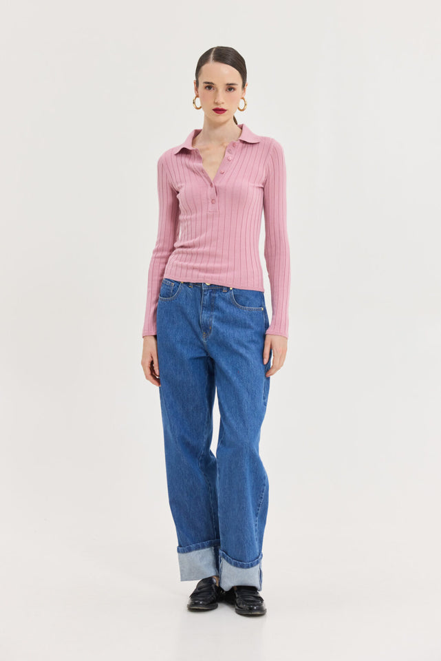 SPECTER KNITTED TOP PINK