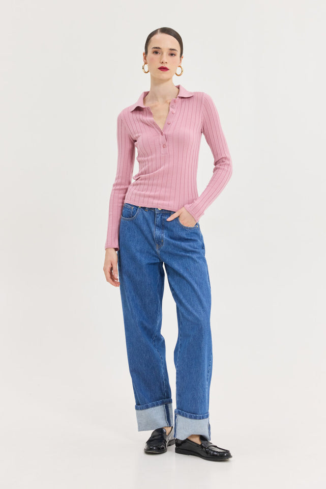 SPECTER KNITTED TOP PINK
