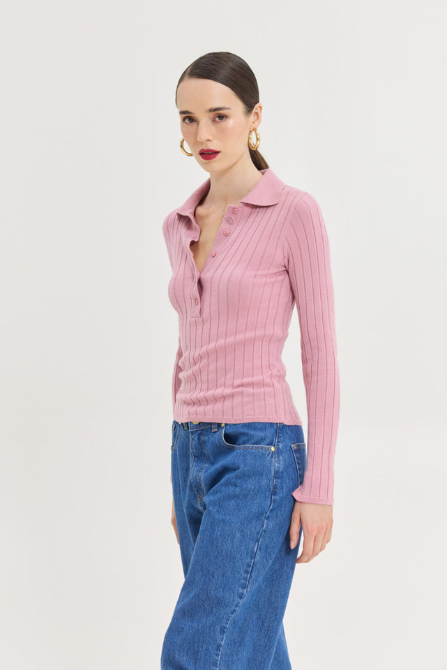 SPECTER KNITTED TOP PINK