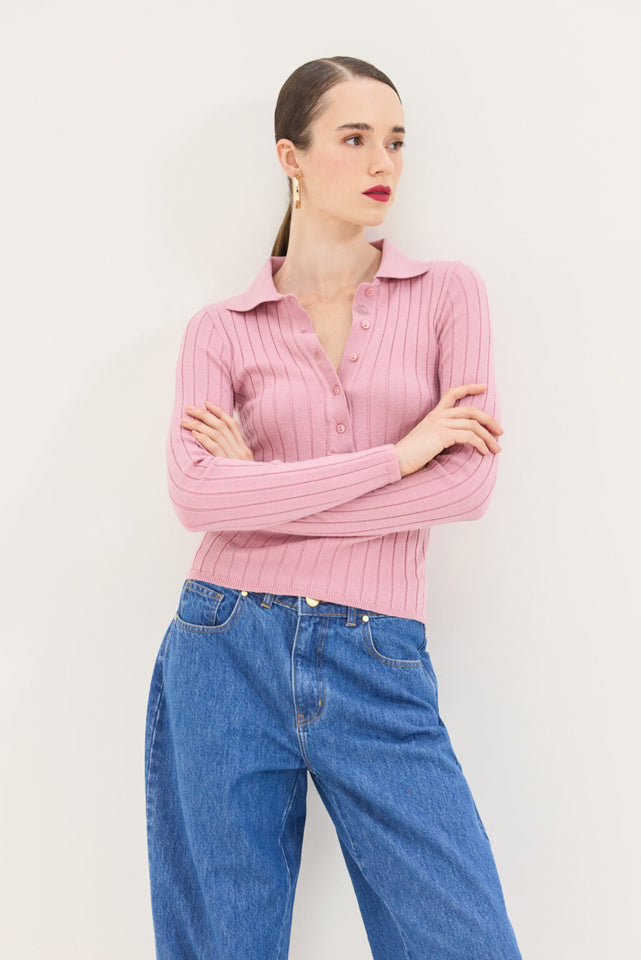 SPECTER KNITTED TOP PINK