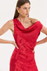 GOLD DRESS JACKQUARD RED